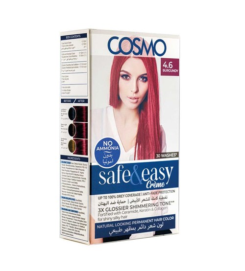 Cosmo No Ammonia Permanent Hair Color 4.6 Burgundy